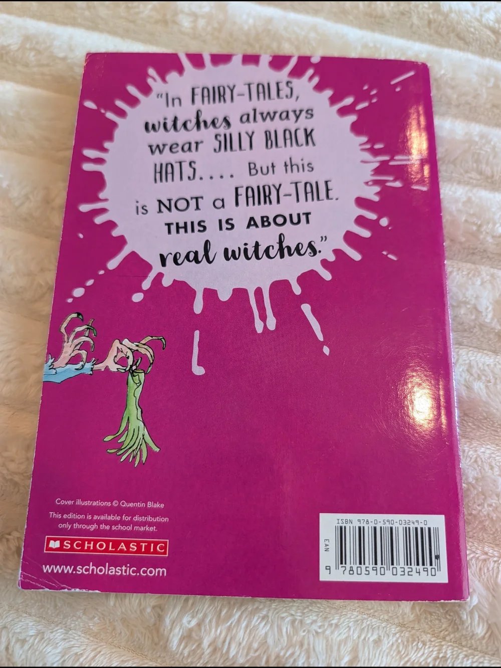 Scholastic Purple & Teal Illustrated Cover - The Witches by Roald Dahl